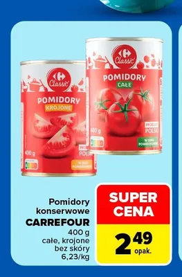 Pomidory konserwowe Carrefour Classic całe promocja w Carrefour Market
