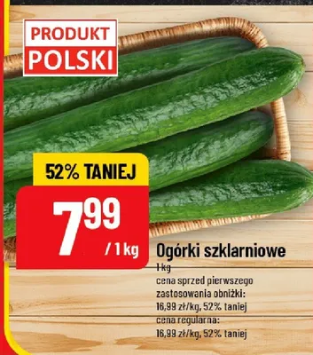 Ogórki szklarniowe promocja w POLOmarket