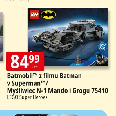 Klocki LEGO Super Heroes Batmobil z filmu Batman v Superman promocja w Leclerc