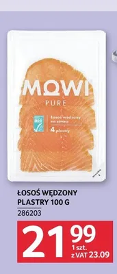 Łosoś wędzony plastry Mowi Pure promocja w Selgros