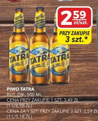 Piwo Tatra but. zw. promocja w Top Market