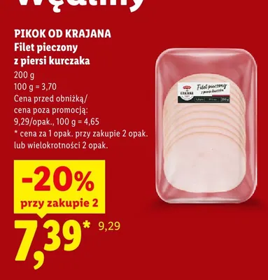 Filet pieczony z piersi kurczaka Pikok Od Krajana promocja w Lidl