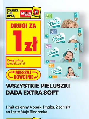 Pieluszki Dada Extra Soft promocja w Biedronka