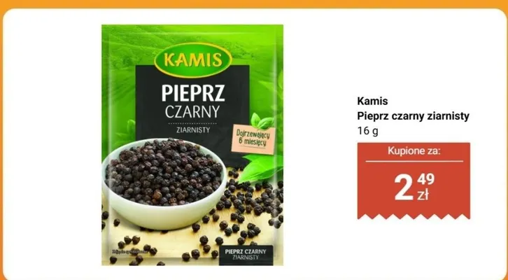 Pieprz czarny ziarnisty promocja w Biedronka