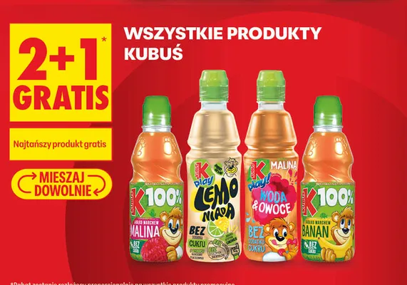 Napój Kubuś Play 100% o smaku jabłko marchew banan promocja w Biedronka
