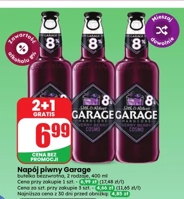 Napój piwny Garage promocja w Dino