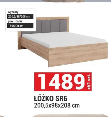 Łóżko SR6 200,5x98x208 cm promocja w Merkury Market