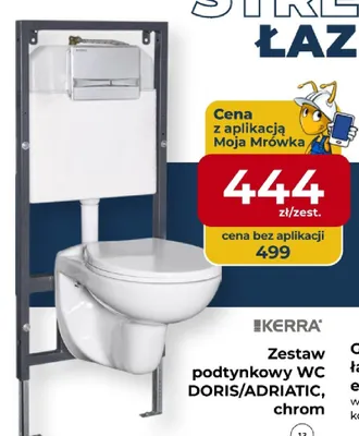 Zestaw podtynkowy WC Kerra Doris/Adriatic promocja w PSB Mrówka
