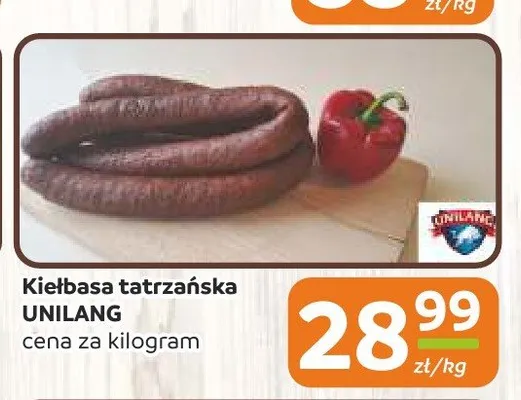 Kiełbasa tatrzańska Unilang promocja w Społem Częstochowa