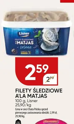Filety śledziowe ala matjas promocja w Chata Polska