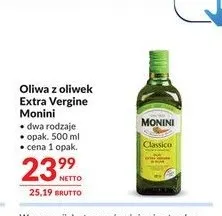 Oliwa z oliwek Extra Vergine Monini promocja w Makro
