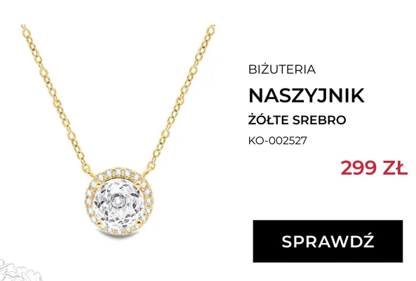 Naszyjnik Briju żółte srebro KO-002527