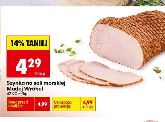 Szynka na soli morskiej Madej Wróbel promocja w Biedronka