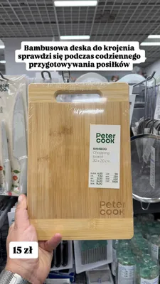 Bambusowa deska do krojenia Peter Cook promocja w Pepco