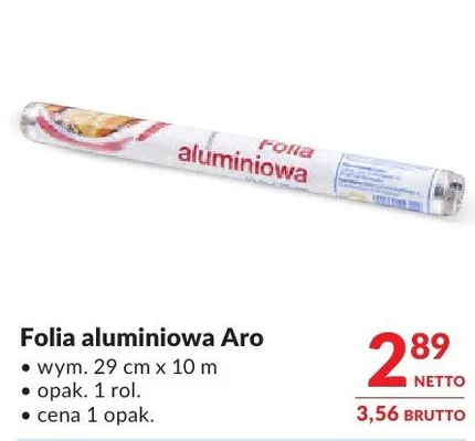 Folia aluminiowa Aro promocja w Makro