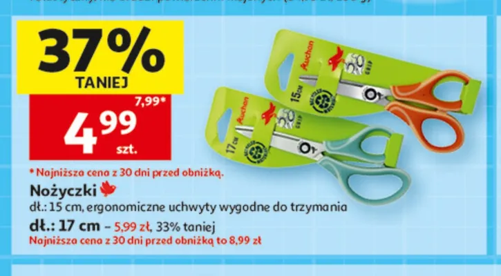 Nożyczki Auchan dł. 17 cm promocja w Auchan