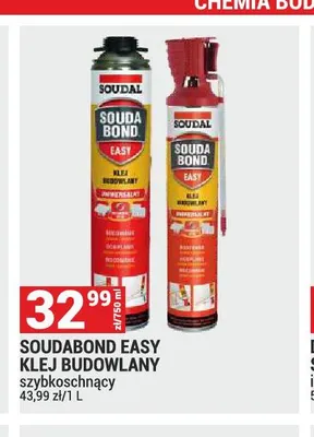 Soudabond Easy klej budowlany szybkoschnący Soudal promocja w Merkury Market