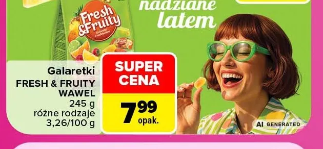 Galaretki Fresh & Fruity Wawel promocja w Carrefour Market