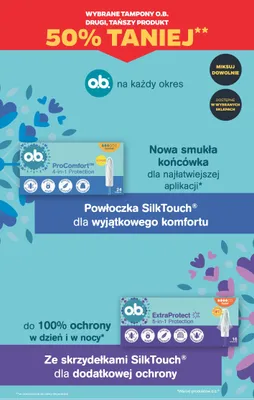 Tampony o.b. ExtraProtect Super promocja w Netto