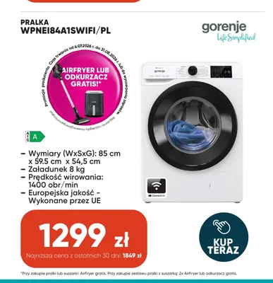 Pralka Gorenje promocja w Max Elektro