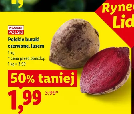 Buraki czerwone polskie promocja w Lidl