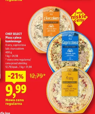 Pizza z pieca kamiennego z kurczakiem Chef Select promocja w Lidl