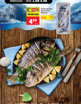 Ryba dorada świeża patroszona Marinero promocja w Biedronka