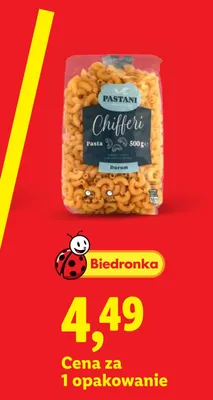 Makaron z pszenicy durum Chifferi Pastani promocja w Lidl