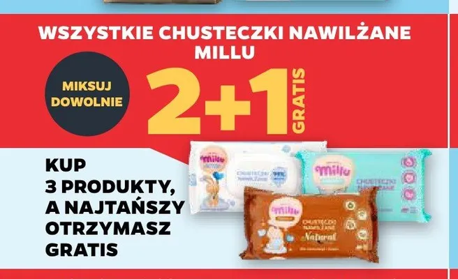 Chusteczki nawilżane Millu promocja w Netto