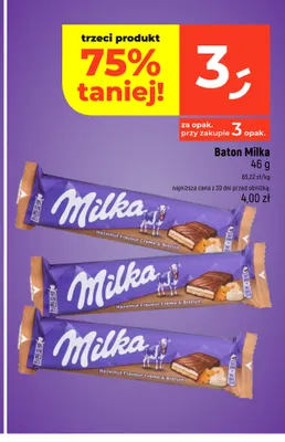 Baton Milka Hazelnut Flavour Creme & Biscuit promocja w Dealz