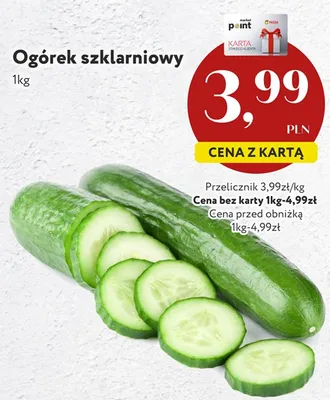 Ogórek szklarniowy promocja w Market Point