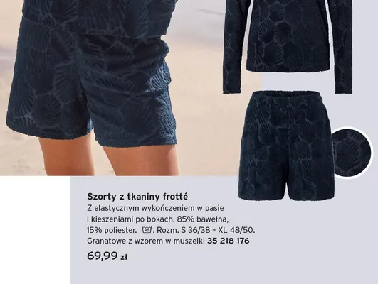 Szorty z tkaniny frotté promocja w Tchibo