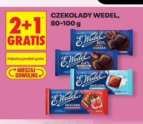 Czekolada mocno gorzka 80% E.Wedel promocja w Biedronka