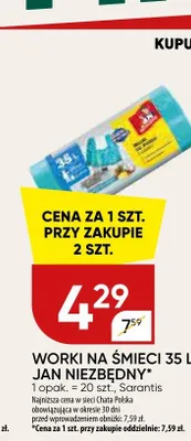 Worki na śmieci Jan Niezbędny 35 l promocja w Chata Polska