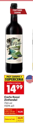 Wino Carlo Rossi Zinfandel promocja w Biedronka