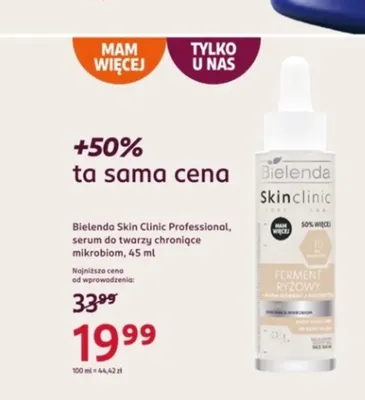 Serum do twarzy chroniące mikrobiom Bielenda Skin Clinic Professional promocja w Rossmann