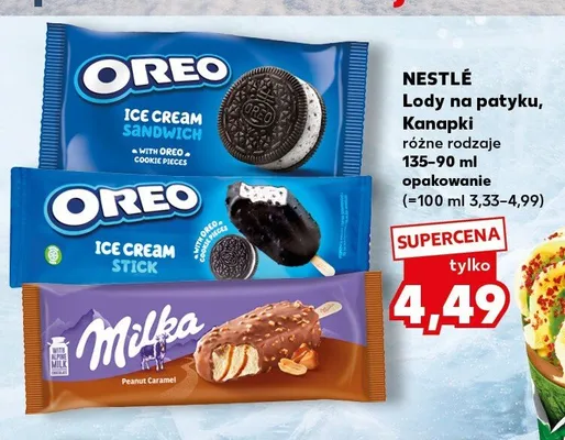 Lody na patyku Oreo promocja w Kaufland