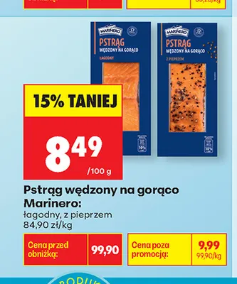 Pstrąg wędzony na gorąco Marinero promocja w Biedronka