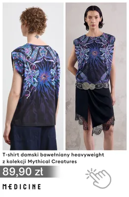 T-shirt damski bawełniany heavyweight z kolekcji Mythical Creatures Medicine promocja w Medicine