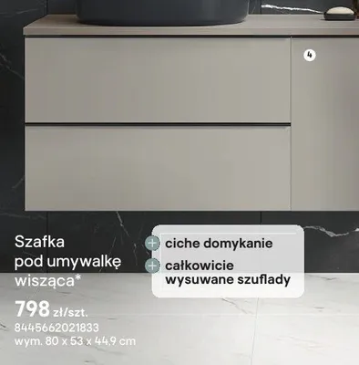 Szafka pod umywalkę wisząca Roca Style promocja w Castorama