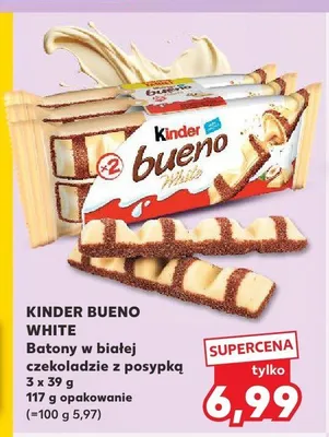 Batony Kinder Bueno White 3-pak promocja w Kaufland