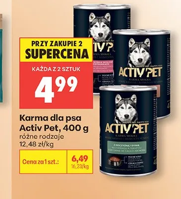 Karma dla psa Activ Pet promocja w Biedronka