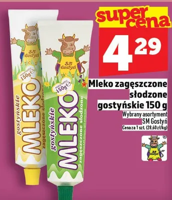 Mleko zagęszczone słodzone gostyńskie 150g promocja w TOPAZ