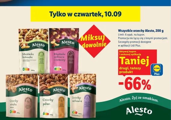 Orzechy nerkowca Alesto promocja w Lidl