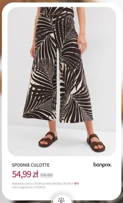 Spodnie culotte Bonprix promocja w bonprix