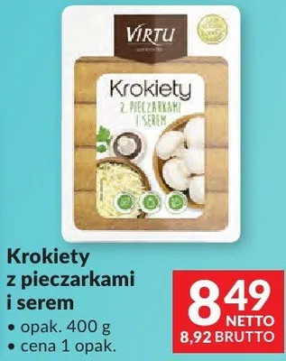 Krokiety z pieczarkami i serem Virtu promocja w Makro