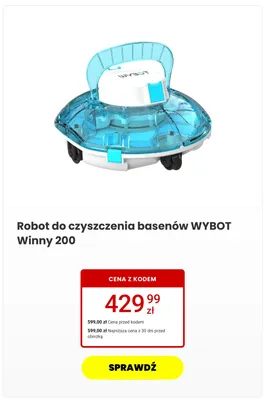 Robot do czyszczenia basenów WYBOT Winny 200 promocja w Media Expert