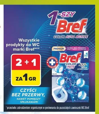 Zawieszka do WC Bref Color Auto Active promocja w Carrefour Market