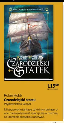 Książka Czarodziejski statek Robin Hobb promocja w Empik