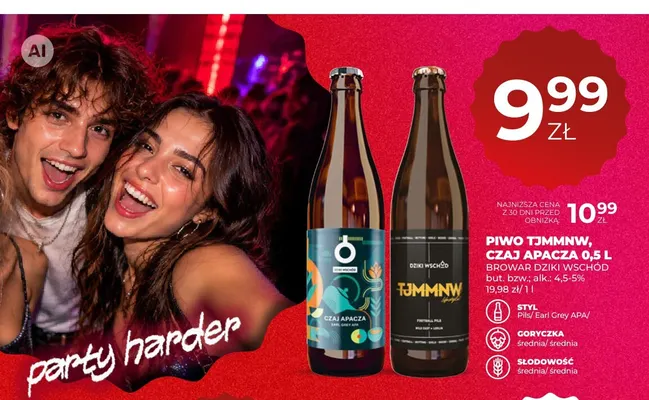 Piwo Czaj Apacza Browar Dziki Wschód promocja w Duży Ben